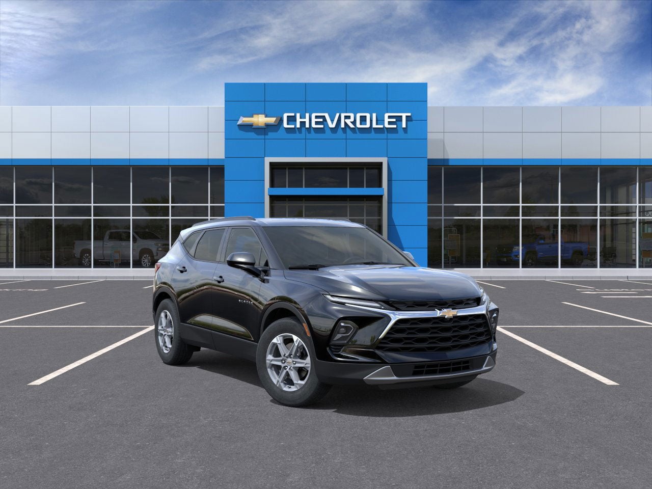 2026 Chevrolet Blazer 2LT in Black — front three-quarter view